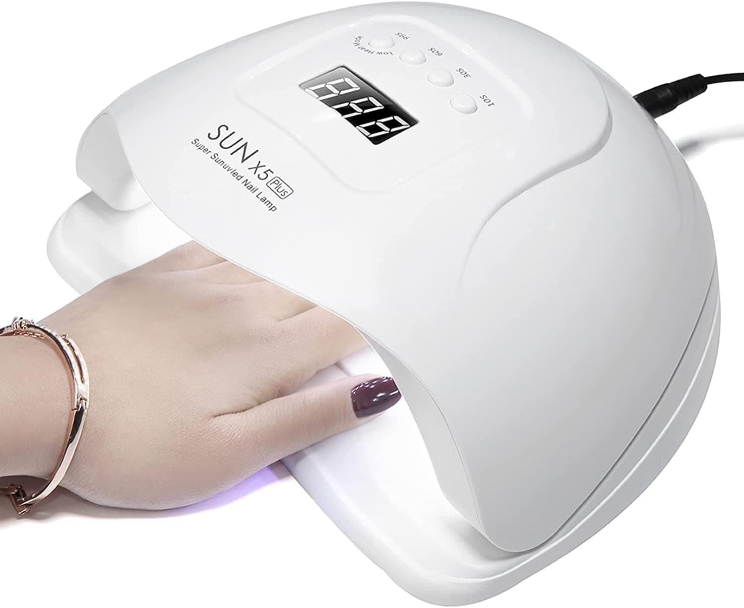 مصباح أظافر SUN X5 Plus UV LED لتجفيف طلاء الجل 48 وات