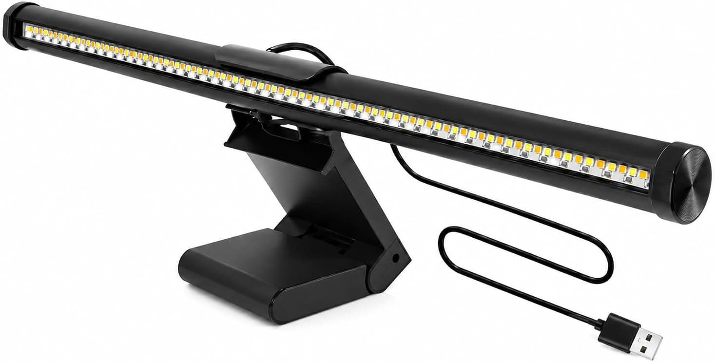 شريط إضاءة LED للشاشة، 3 درجات لوني (أبيض دافئ، طبيعي،