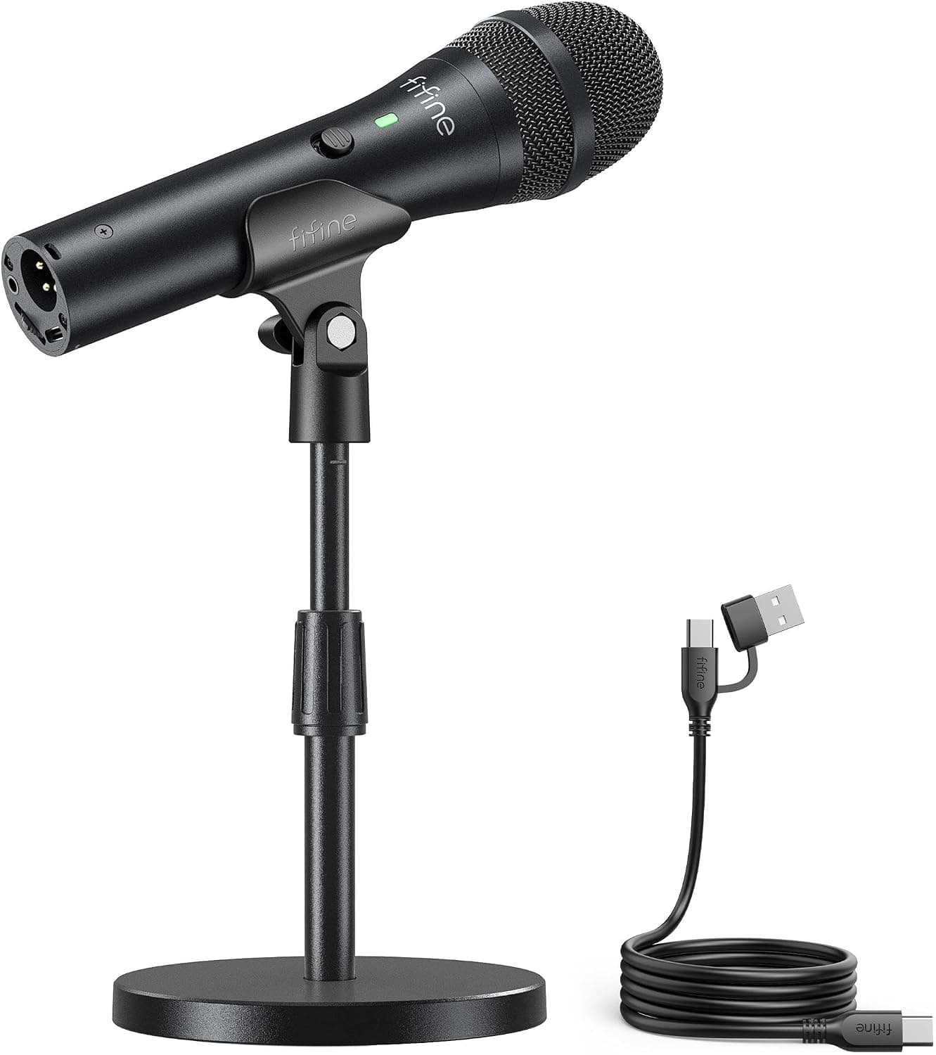 ميكروفون ديناميكي USB/XLR لتسجيل المدونة الصوتية من