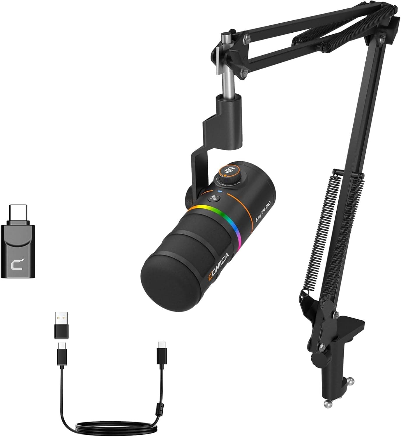 ميكروفون كمبيوتر ديناميكي للألعاب D10 برو XLR وUSB-C