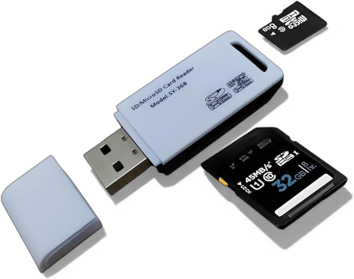 قارئ بطاقات ذاكرة USB 2.0 عالي السرعة 480 ميجابايت في