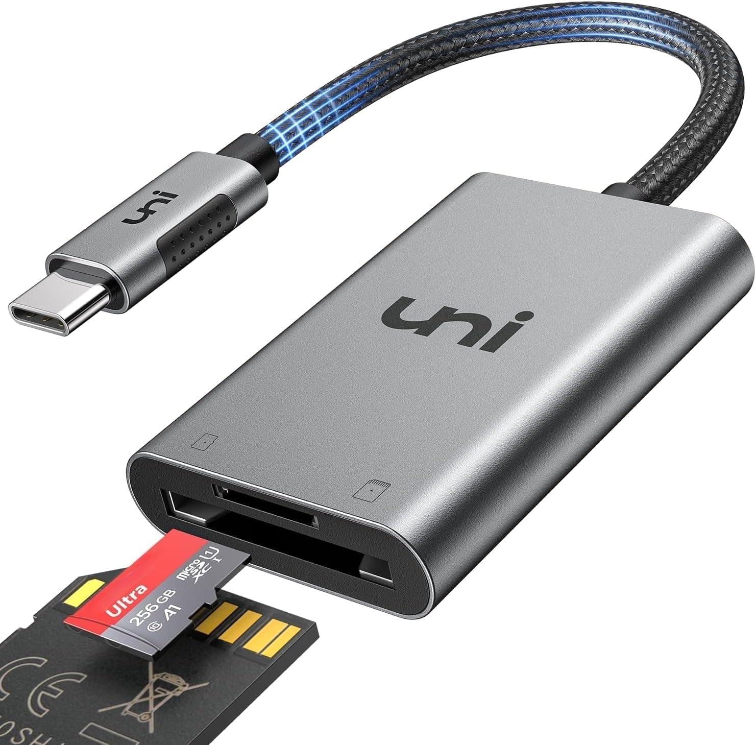 يوني قارئ بطاقات SD، محول بطاقة ذاكرة USB C SDXC،