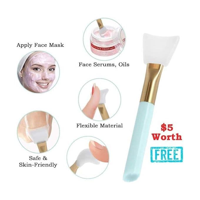 فرشاة الوجه السيليكونية وجايد رولر للتدليك - Generic