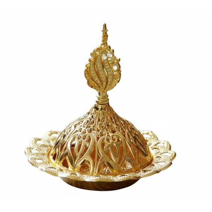 مبخرة معدنية صغيره عاليه الجوده - تصميم إسلامي 1قطعه