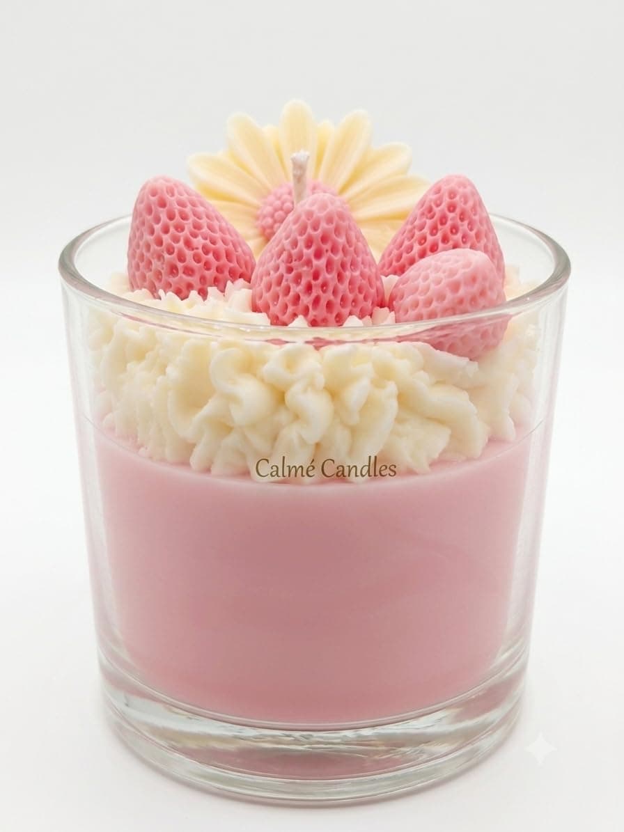 Calmé Candles شمعة عطرية مزخرفة بالفانيليا 250 جرام