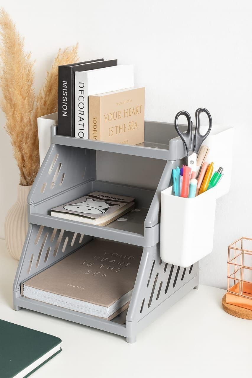 منظم مكتب من 3 طوابق من كيتي، بتصميم حديث، متعدد