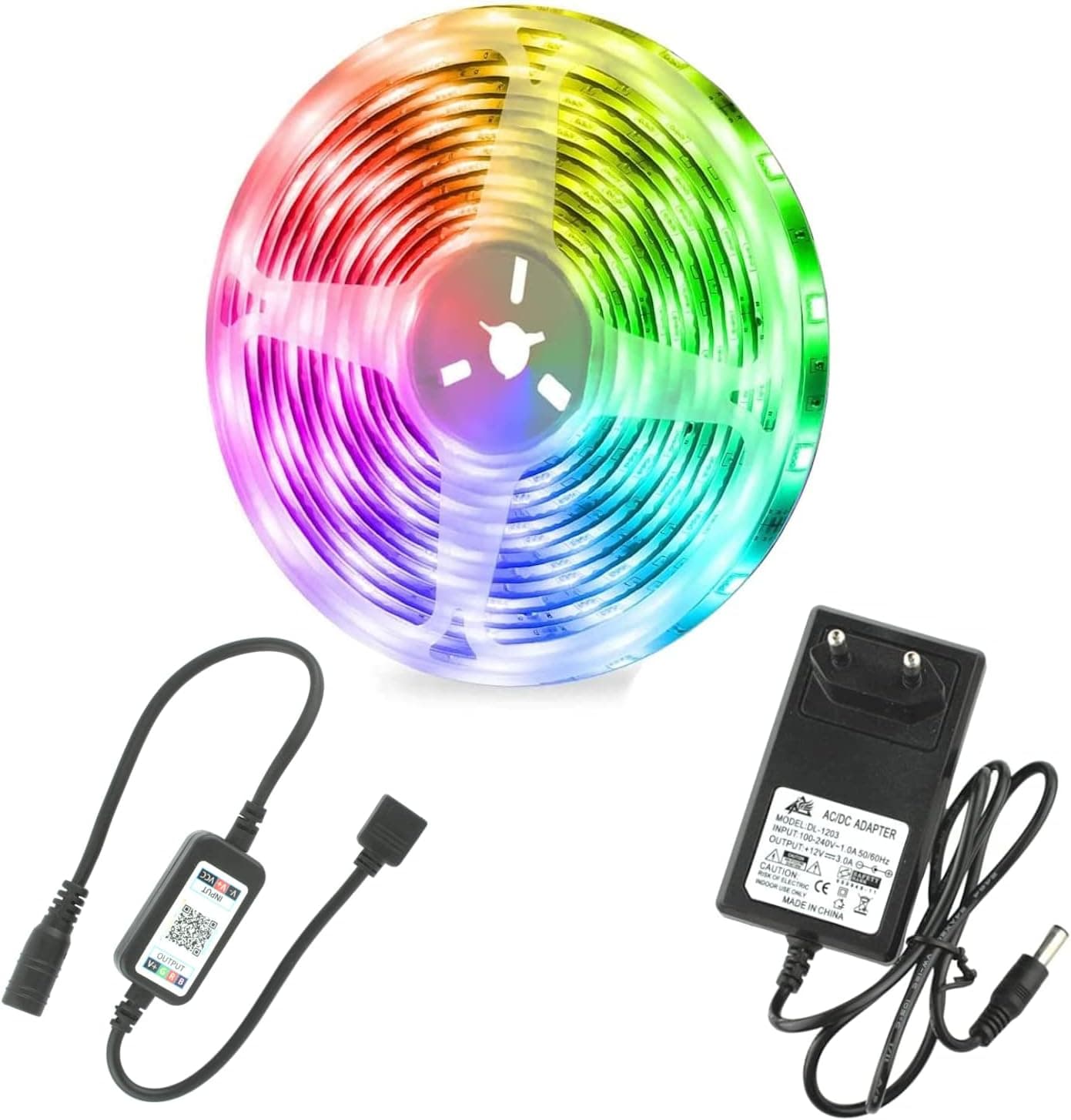 شريط اضاءة LED بطول 5 متر RGB وجهد 35 وات مزود ببلوتوث