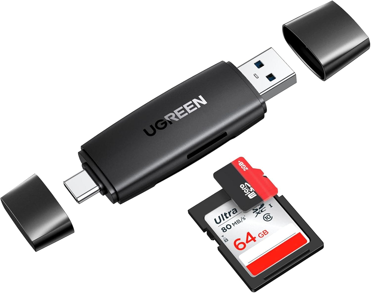 يوجرين قارئ بطاقات SD USB 3.0 USB C، قارئ بطاقة ذاكرة