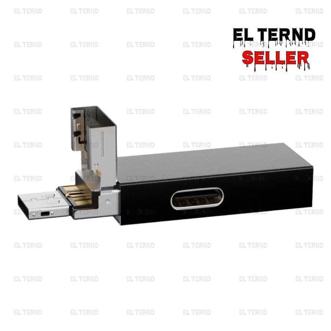 قارئ الفلاشة OTG، مزدوج المنفذ (USB وType-C)، مع منفذ